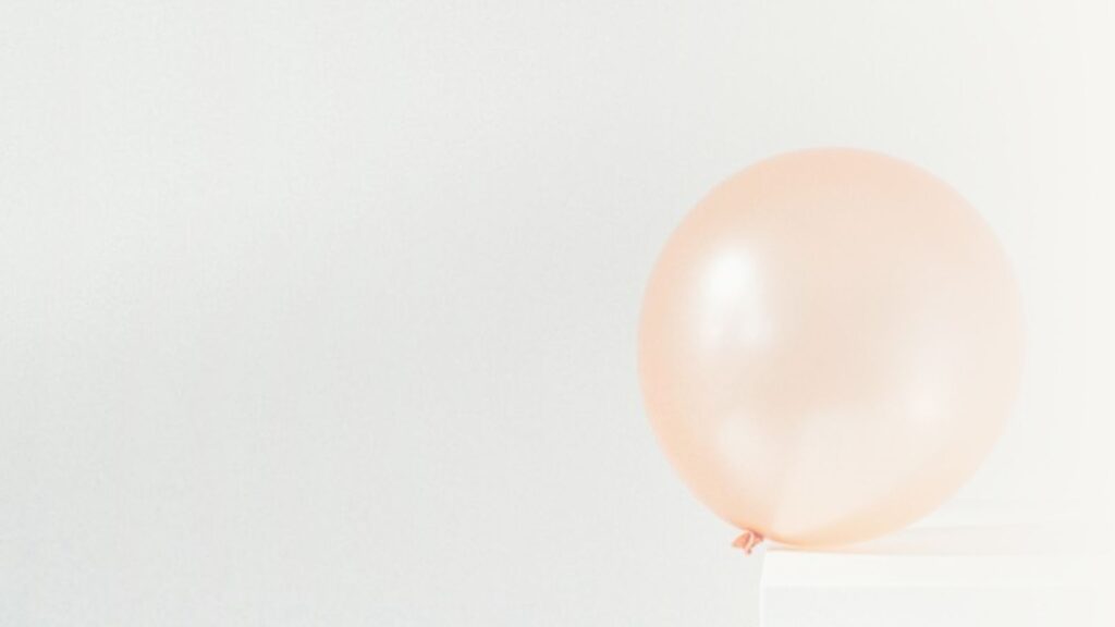 Balloon on a light grey background.