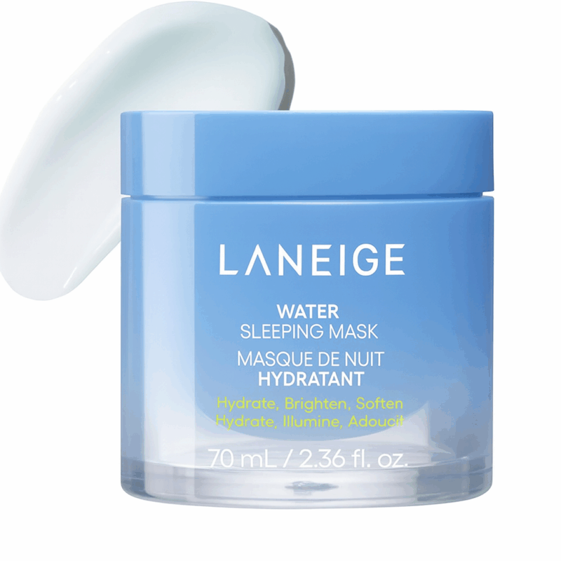 Laneige overnight masks for glowing skin product image of blue jar.