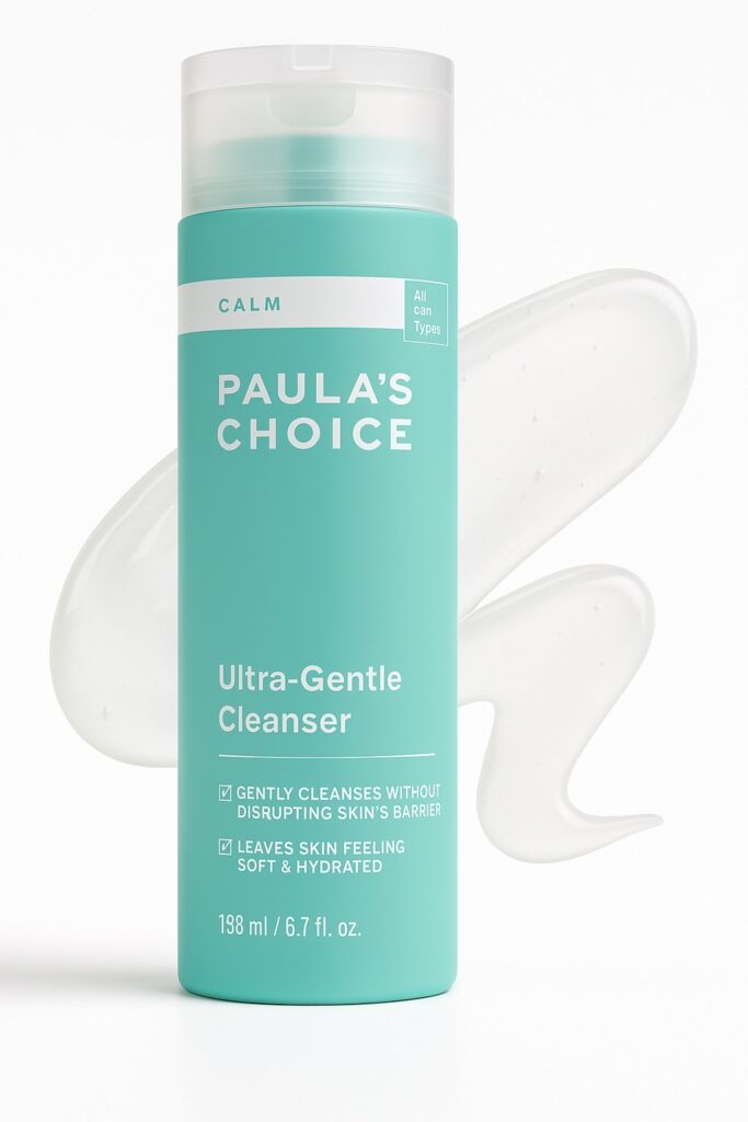 Paula's Choice Calm gentle cleanser for winter skincare glow routine.