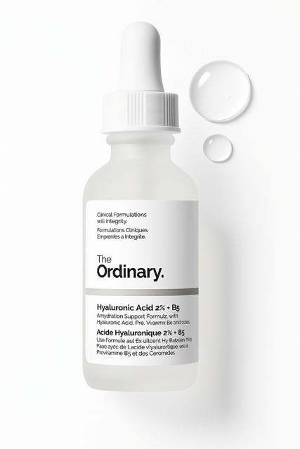 The Ordinary hyaluronic acid serum with b5 — best HA for glowing skin.