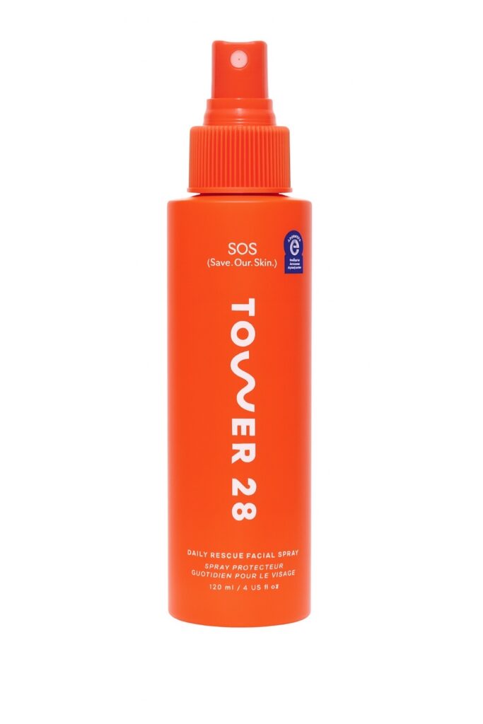 Tower 28 SOS Spray — best hydrating mist for sensitive skin and glowing makeup.