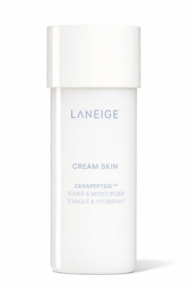 Laneige Cream Skin Toner & Moisturizer on white background — best for tight skin.
