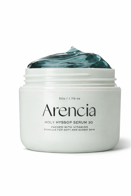 Arencia Glow Hyssop Overnight Face Mask Serum for dehydrated skin.