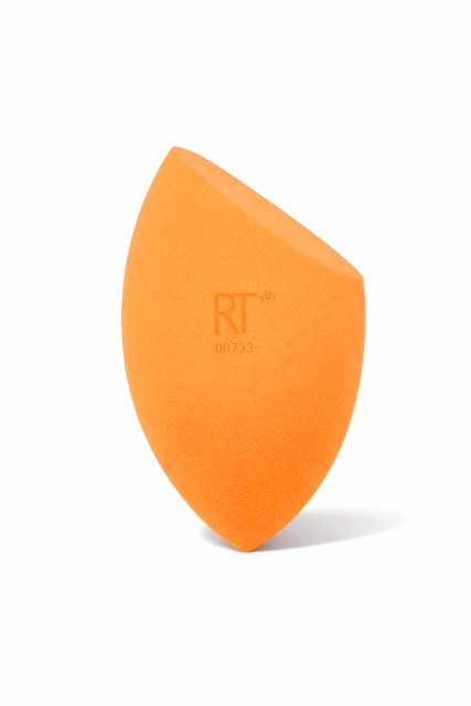 Real Techniques Miracle Complexion Beauty Sponge in orange, best for blurring.