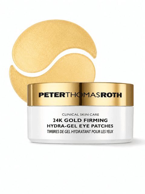 Peter Thomas Roth 24K Gold Hydra-Gel Eye Patches for overnight radiance.